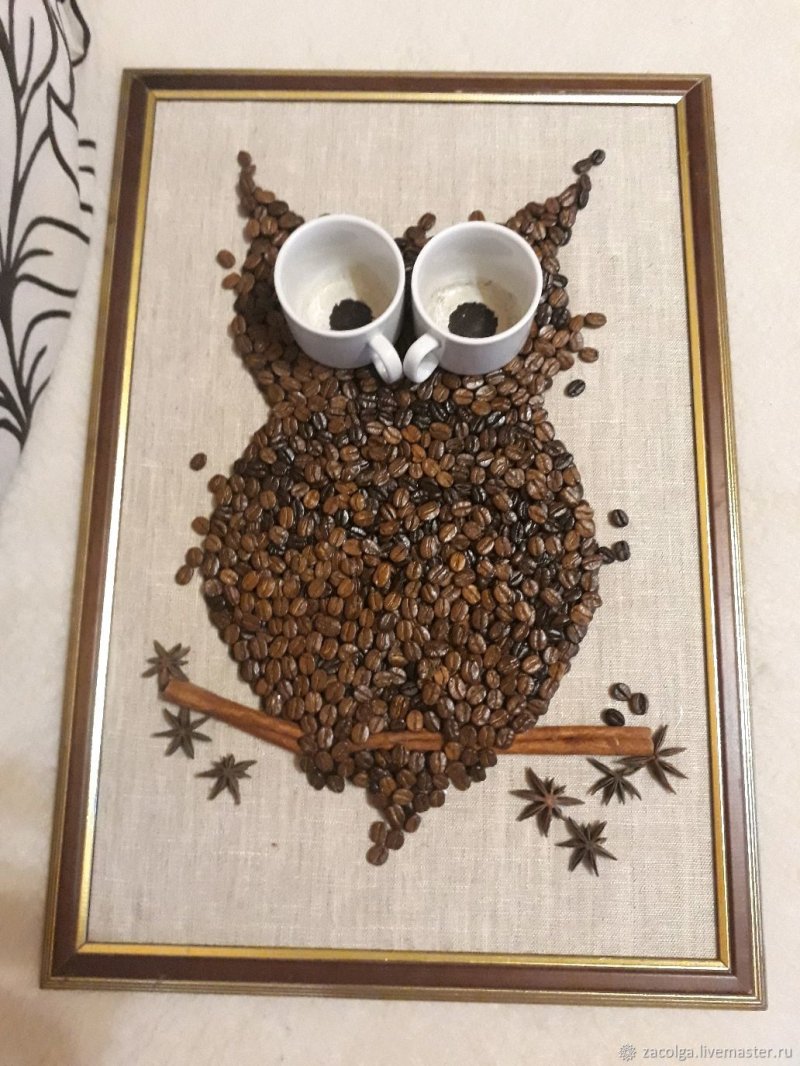 Поделка из кофейных зерен