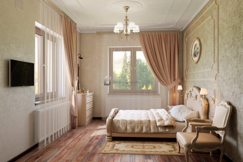 Классический интерьер спальни
