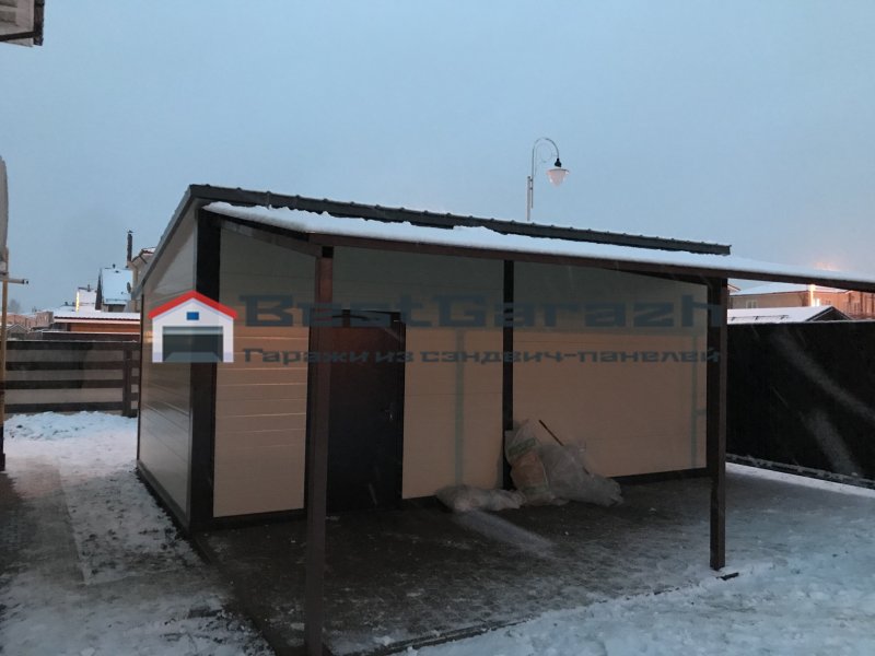 Гараж из сэндвич панелей