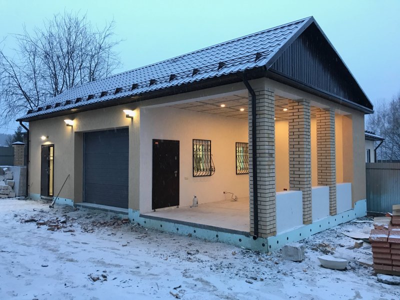 Гараж из пеноблоков проекты