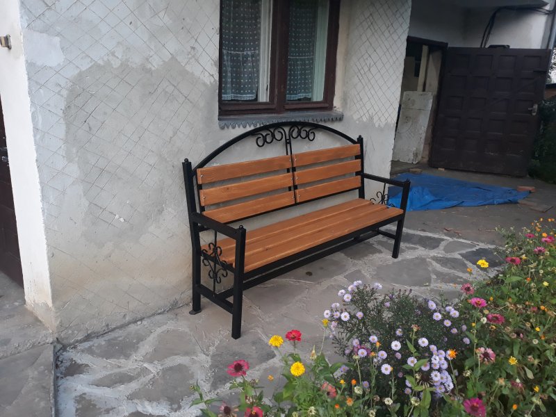Садовая лавочка холодная ковка