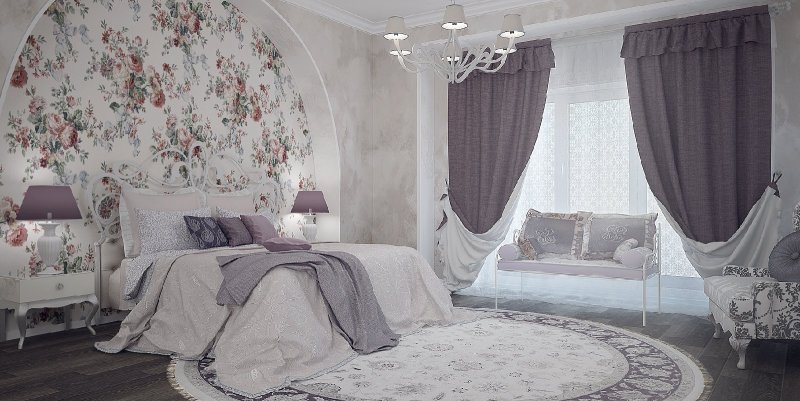 Шторы в стиле прованс для спальни