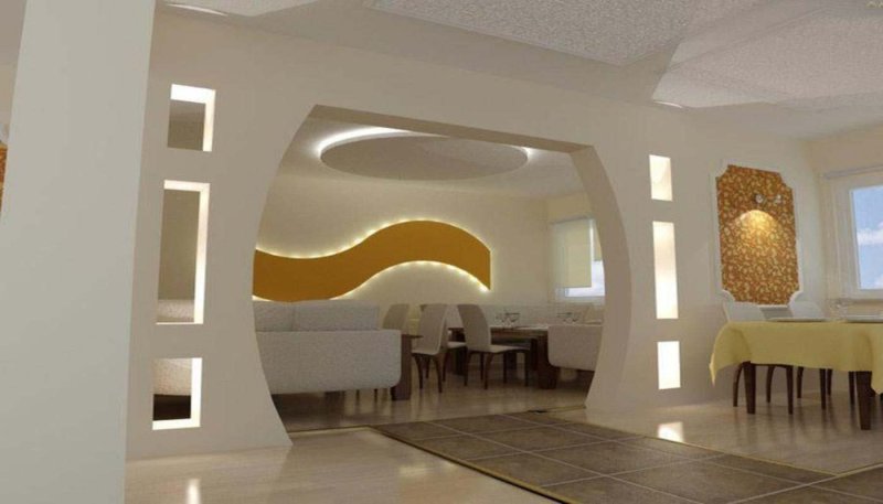 Фигурные арки из гипсокартона