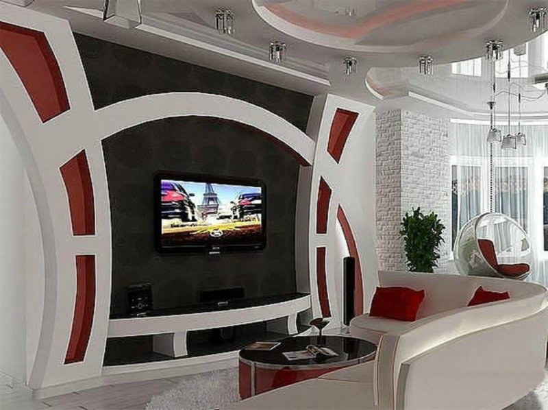 Фигура из гипсокартона для телевизора