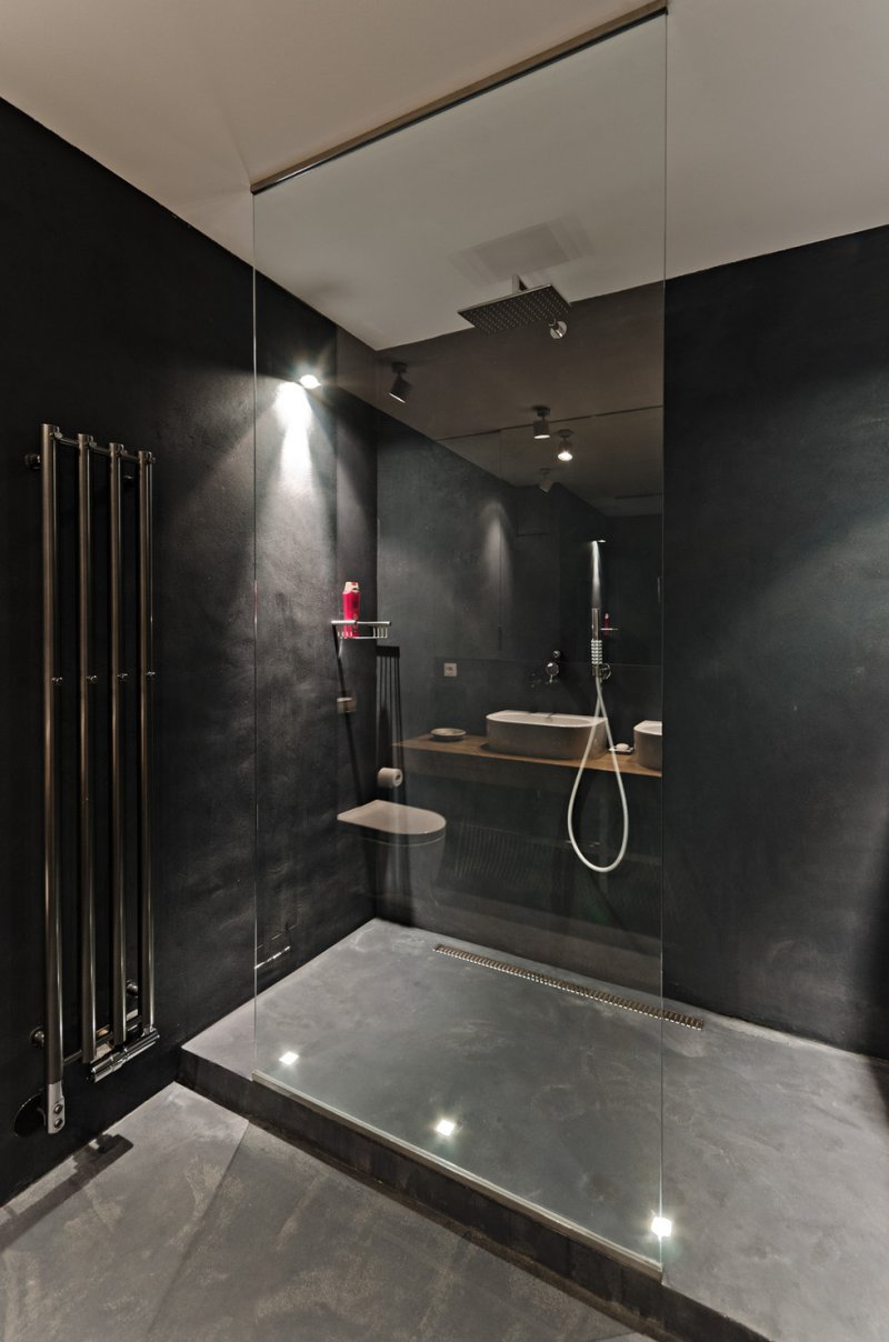 Dark black marble bathroom плитка