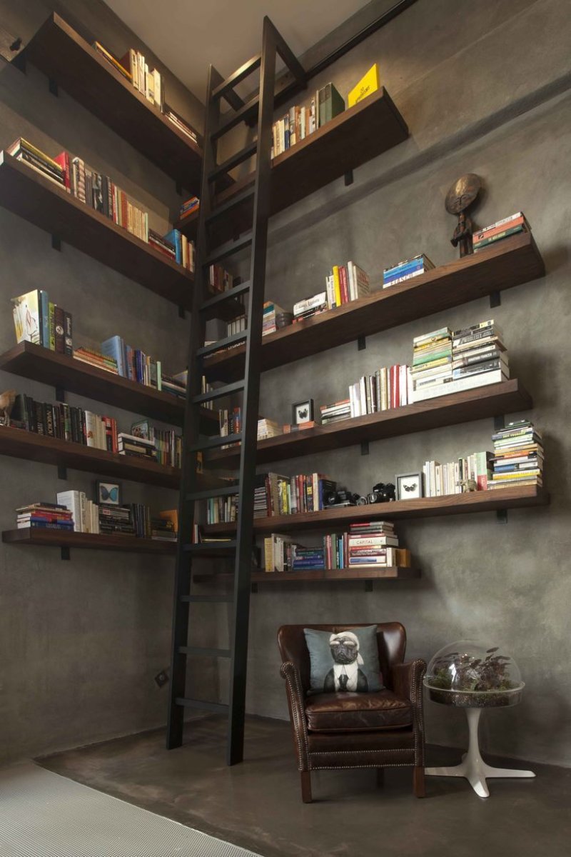 Книжный стеллаж лофт индастриал