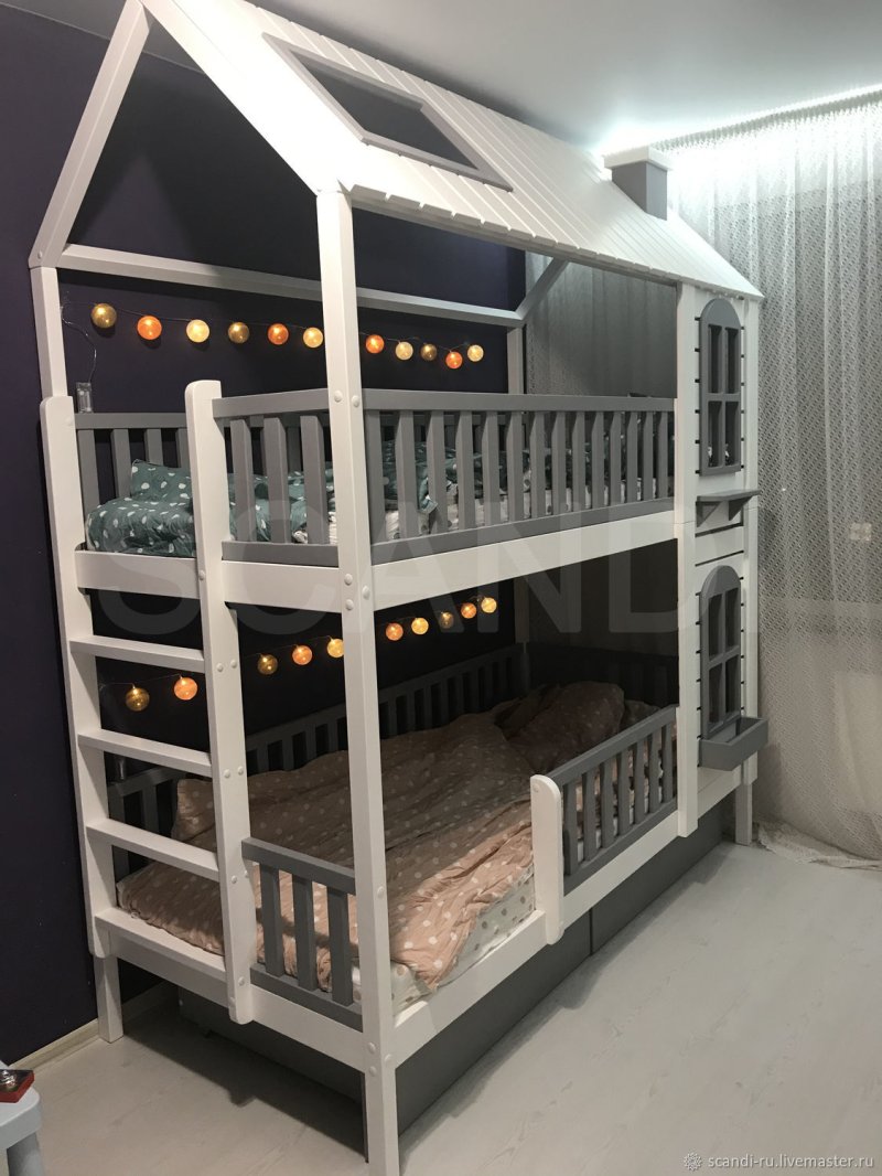 Кровать домик сканди