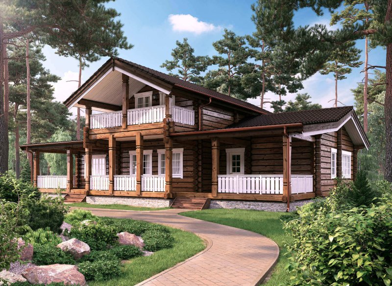 Дом из клееного бруса good wood