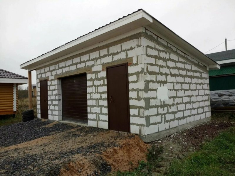 Гараж из пеноблока