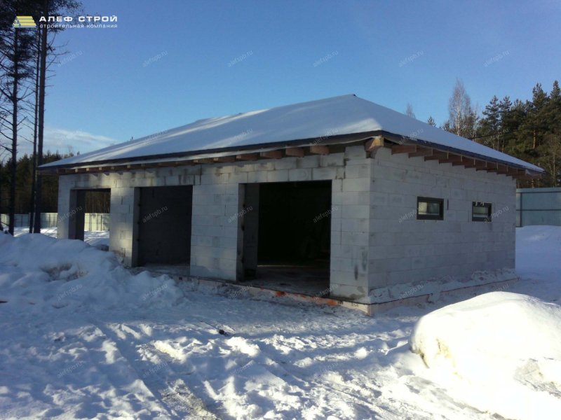 Гараж из газобетона