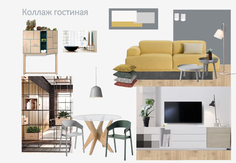 Коллаж дизайн интерьера