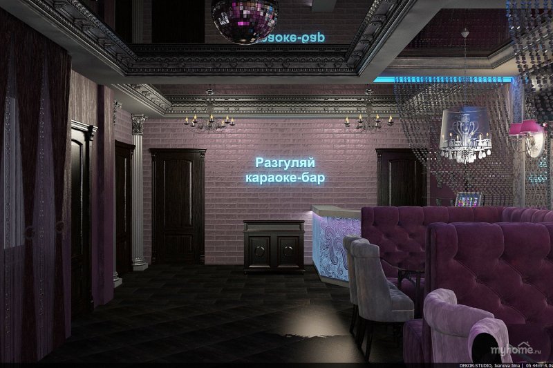 Интерьер караоке бара