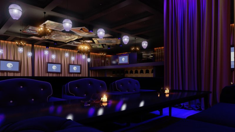 Интерьер караоке бара