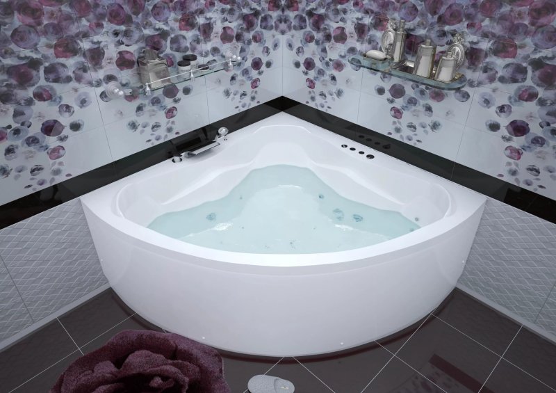 Акриловая ванна aquanet flores 150x150