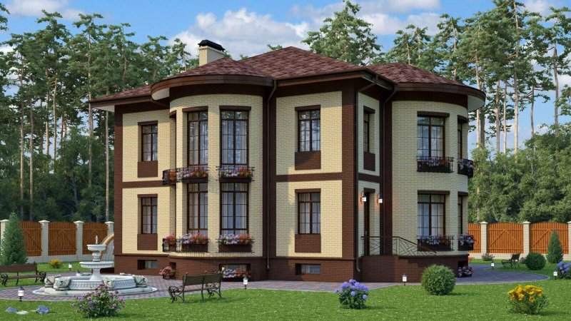 Фасады домов с эркером