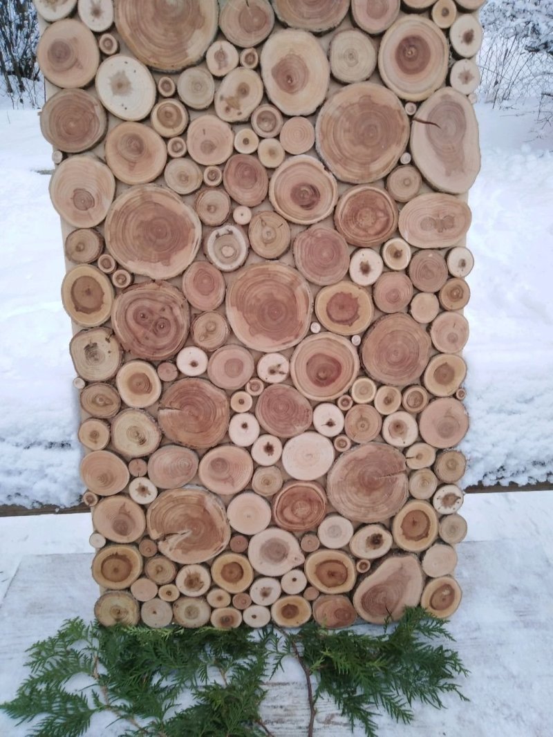 Панно из спила дерева