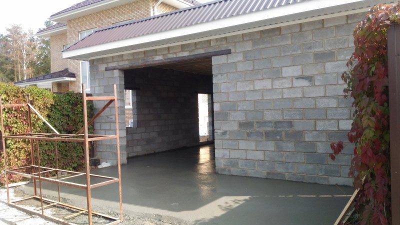 Гараж из газобетона