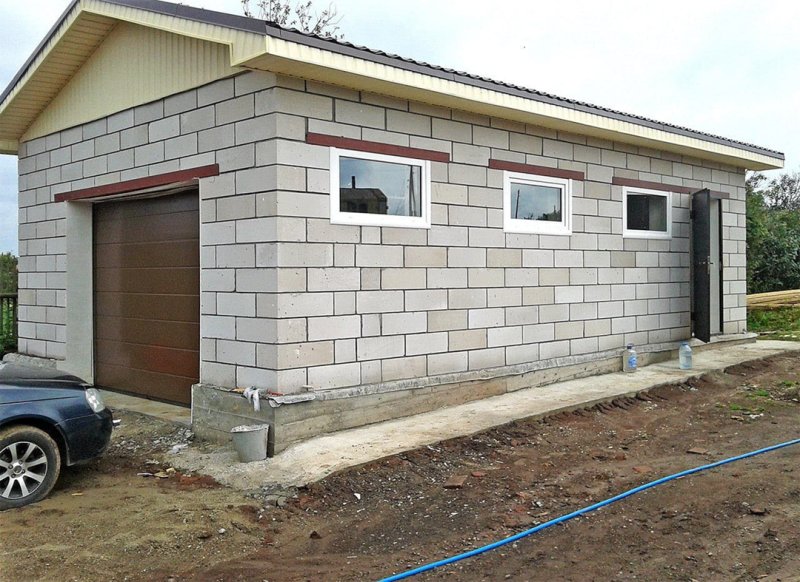 Гараж из газобетона