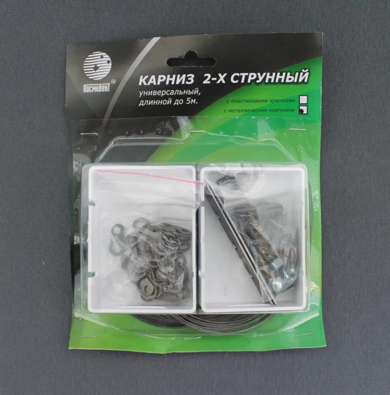 Карниз струнный 35 м металлический крючок 2479209