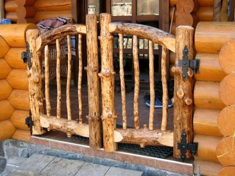 Перила из веток
