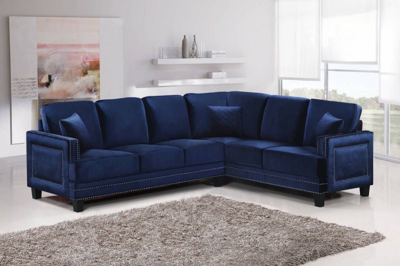 Диван линс velvet navy blue