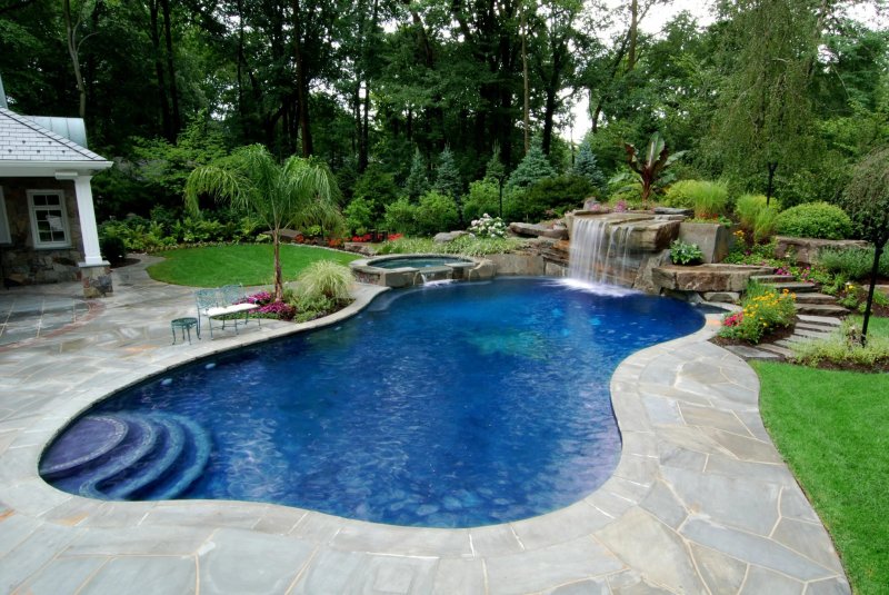 Swimming pool landscaping
