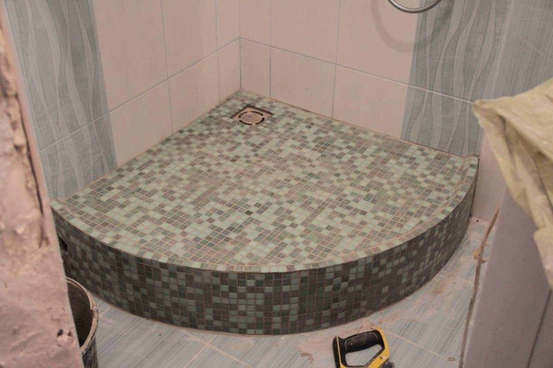 Душевая кабина своими руками из плитки