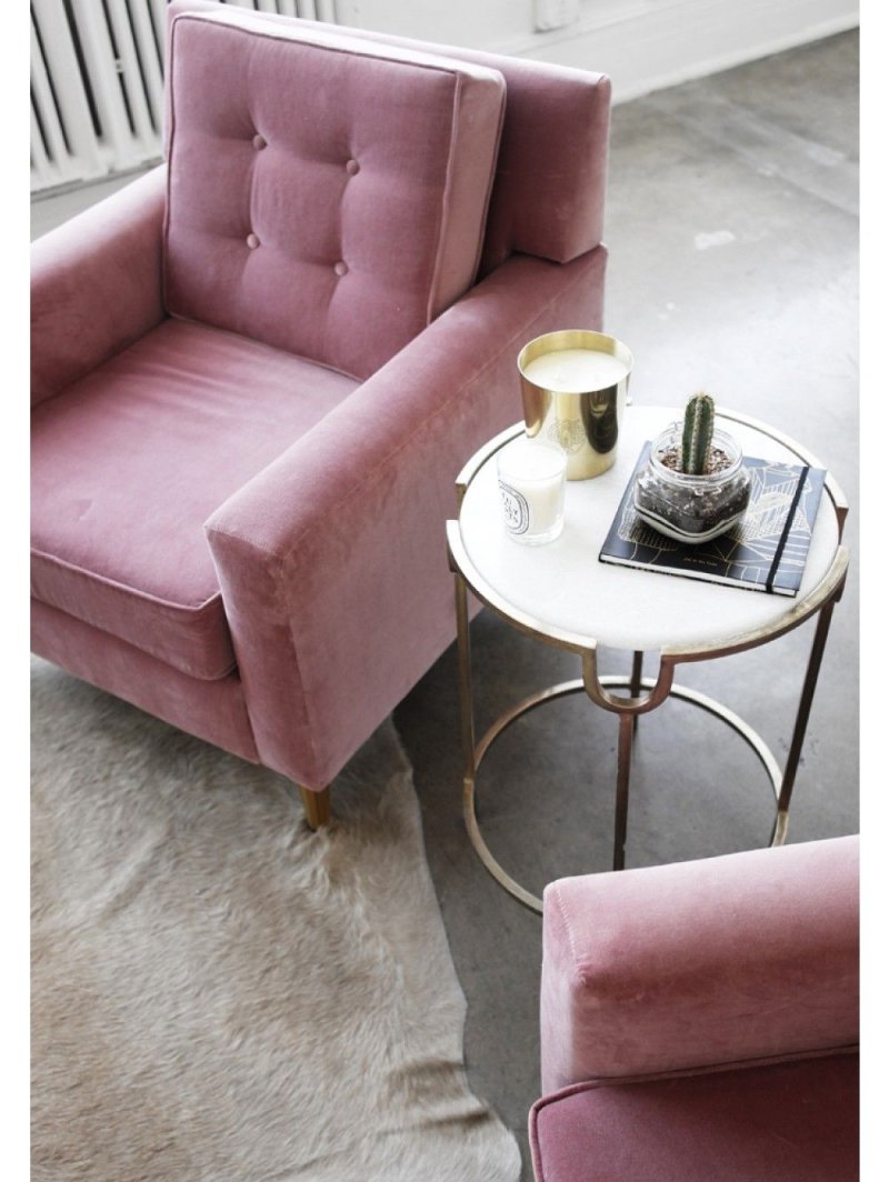 Кресло чарли velvet pink