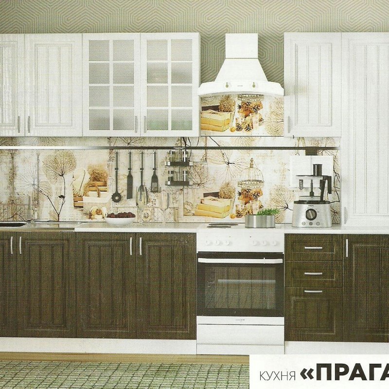 Кухня прага сурская мебель белое дерево