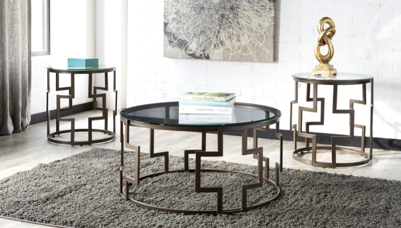 Журнальный столик round nesting coffee table