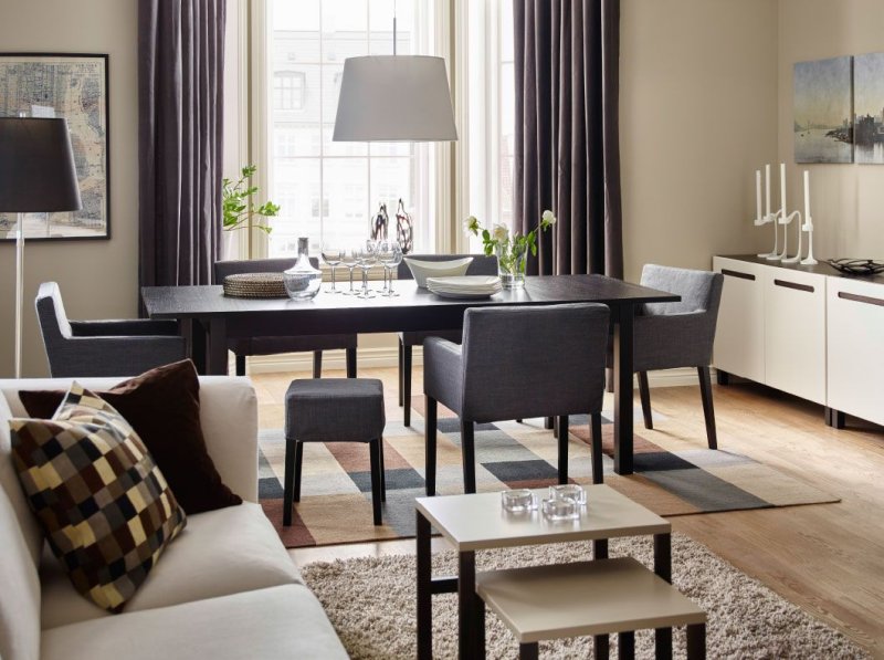 Гостиная столовая ikea