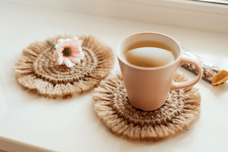 Салфетка макраме круглая