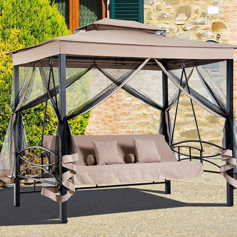 Садовые качели steel luxor swing gazebo