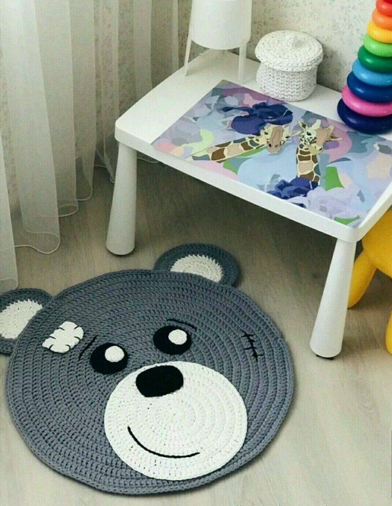 Вязаные коврики для детей