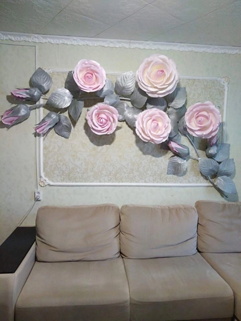 Цветы из изолона на стену