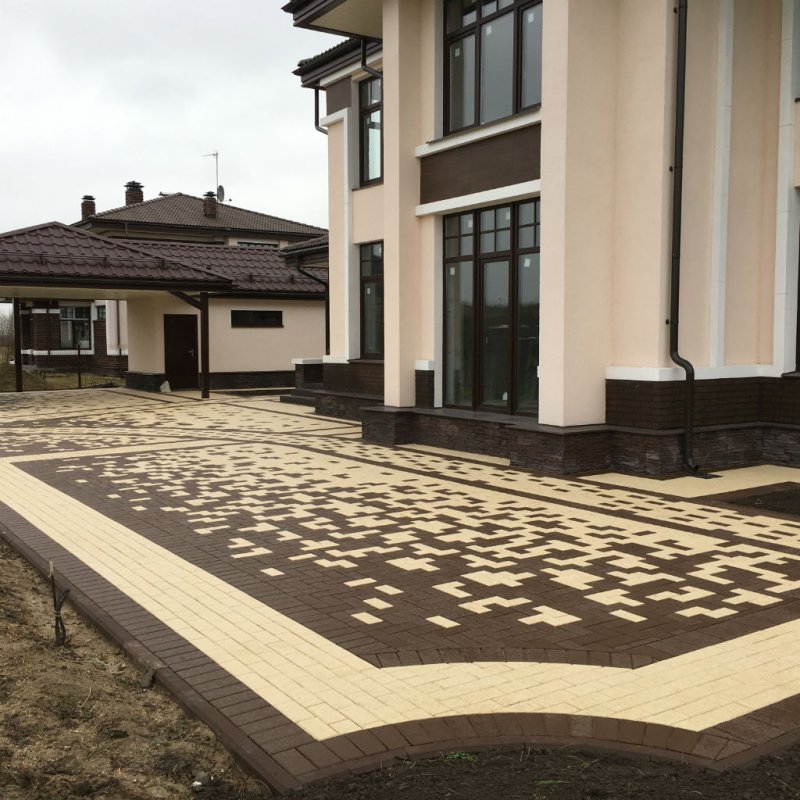 Дизайн тротуарной плитки в частном доме