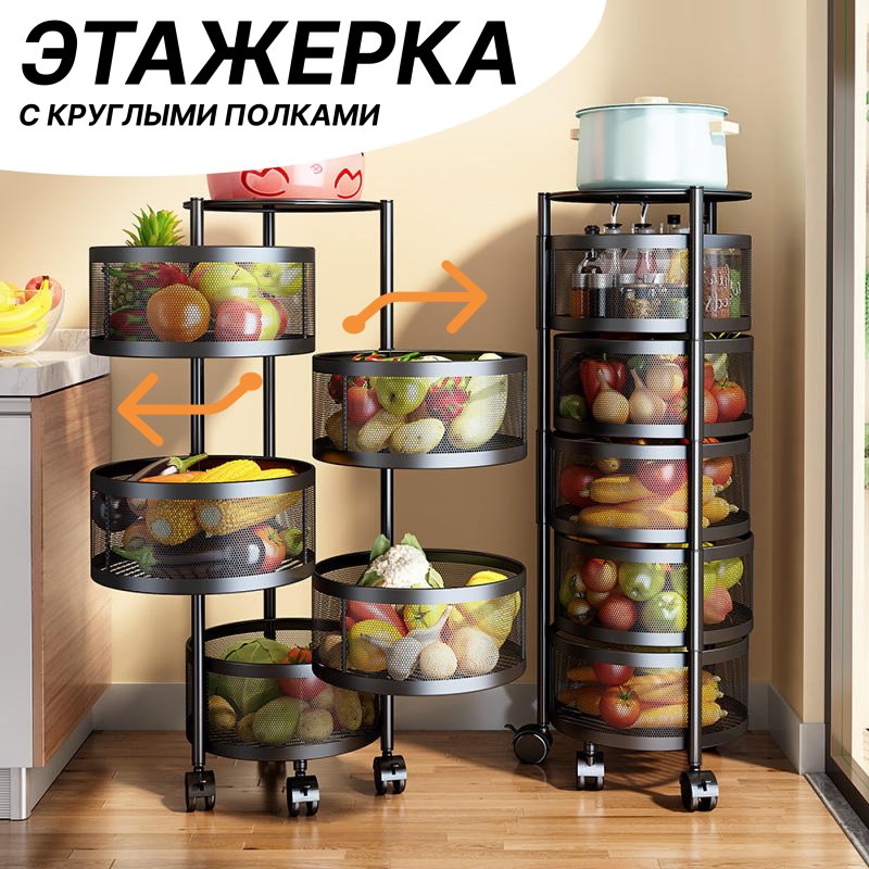 Крутящаяся этажерка на кухню