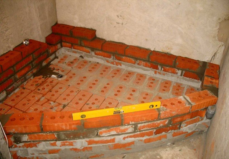 Ванна из кирпича