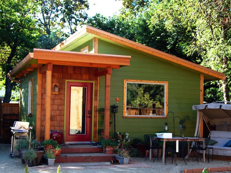 Tiny house с односкатной крышей