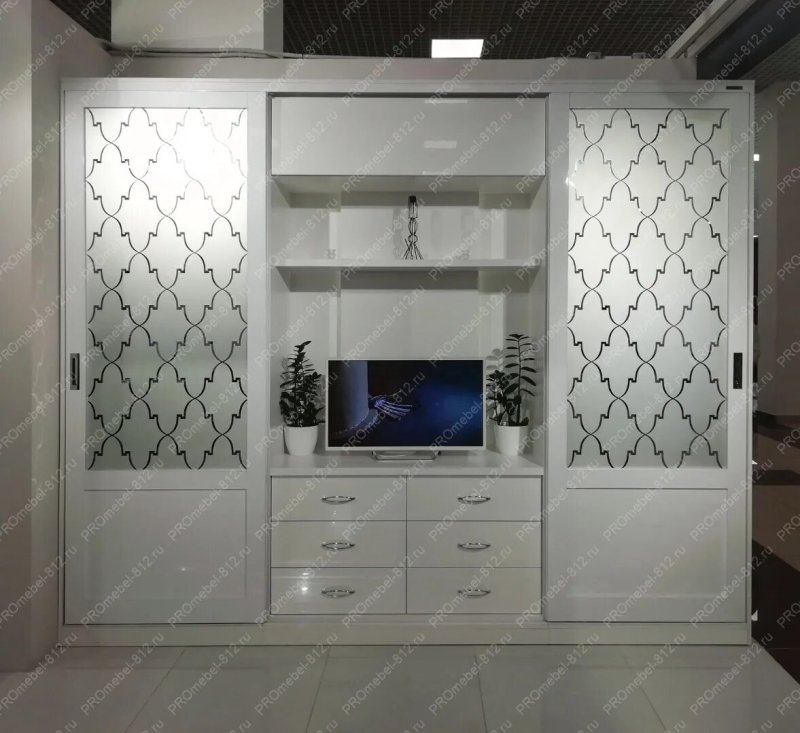 Прн25 шкаф l920 с нишей под tv анкор белый