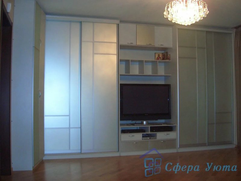 Шкафы-купе в гостиную с телевизором