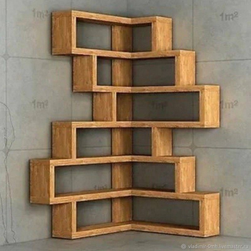Угловая книжная полка