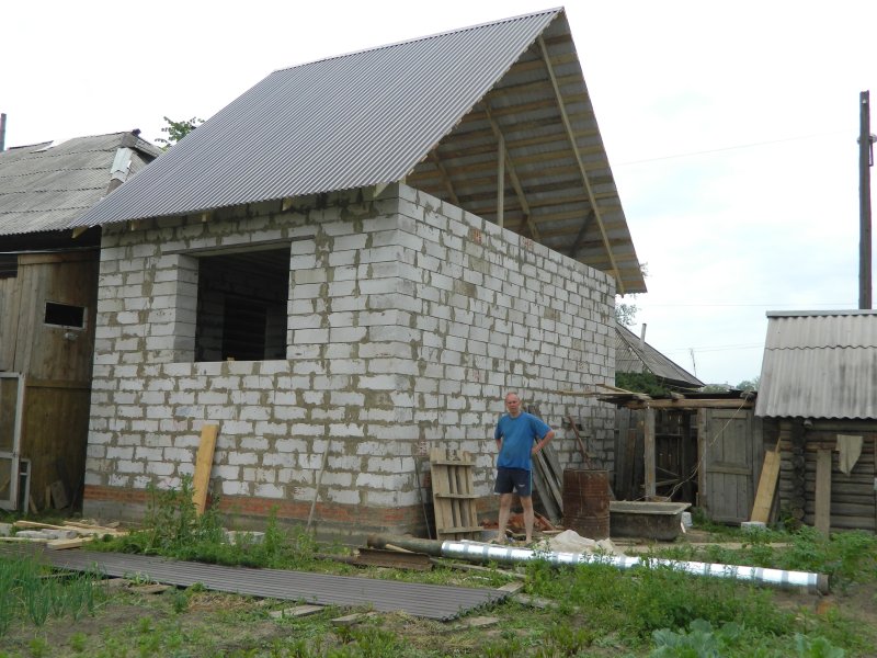 Пристройка к дому из пеноблоков