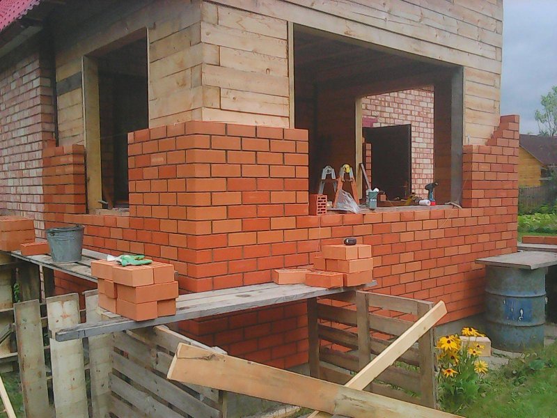 Веранда из кирпича