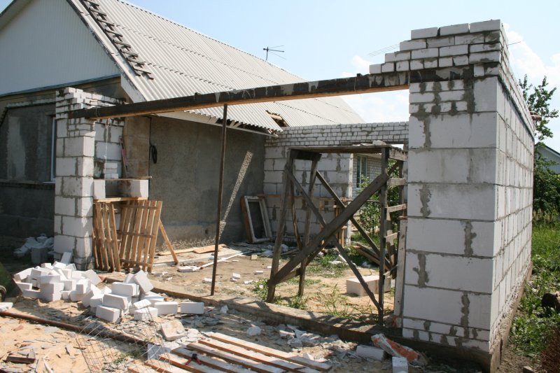 Гараж из пеноблока
