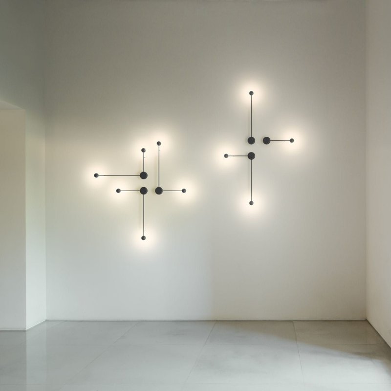 Бра vibia pin wall light black
