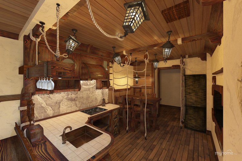 Кухня в корабельном стиле