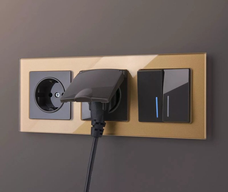 Розетки в интерьере