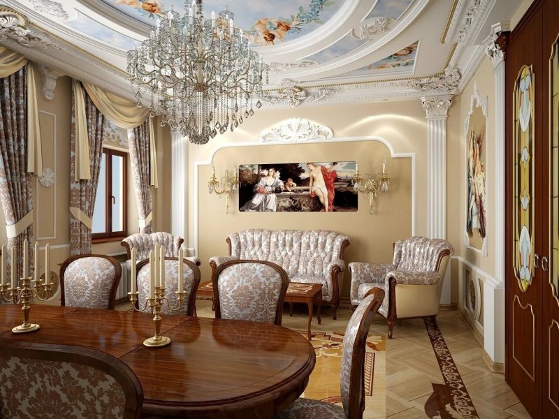 Гостиная ампир барокко