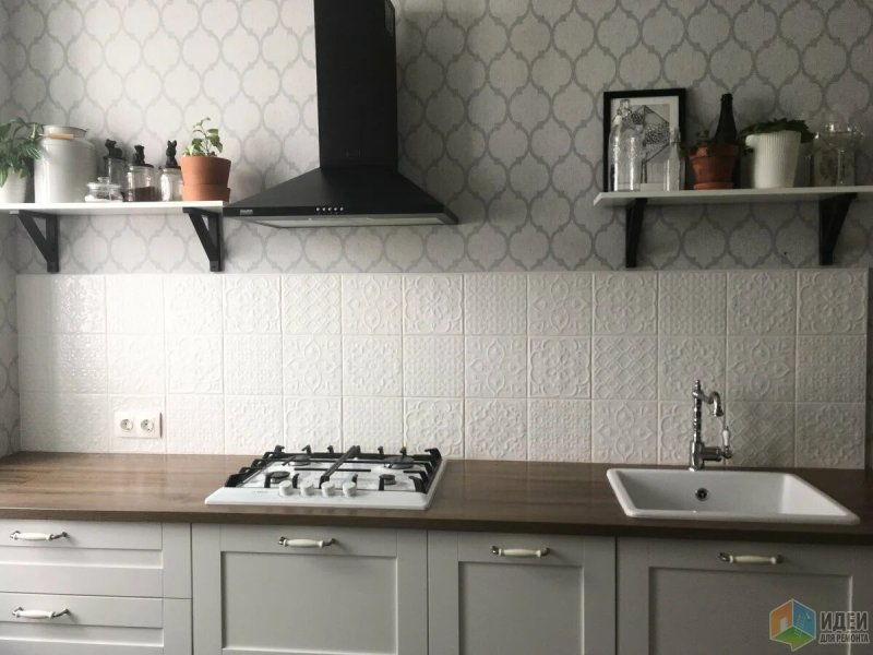 Плитка на фартук для кухни в современном стиле